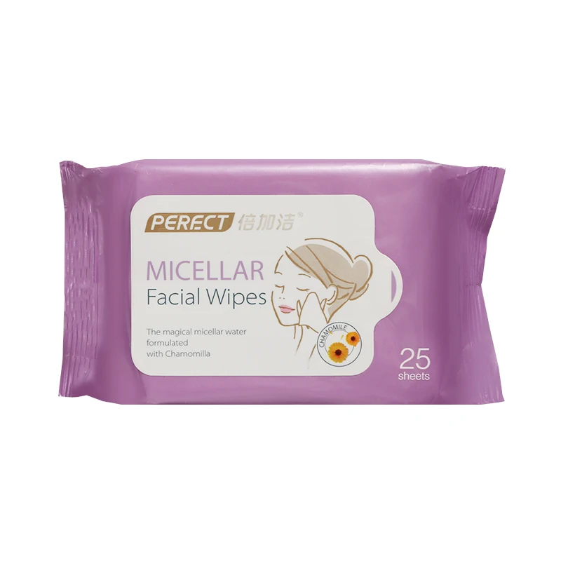
PERFCT 25pcs Wipes Custom Ultra Soft Micellar Cleansing Makeup Removal Facial Wipes Make up Remover Wet Wipes Eco-friendly 25 40 