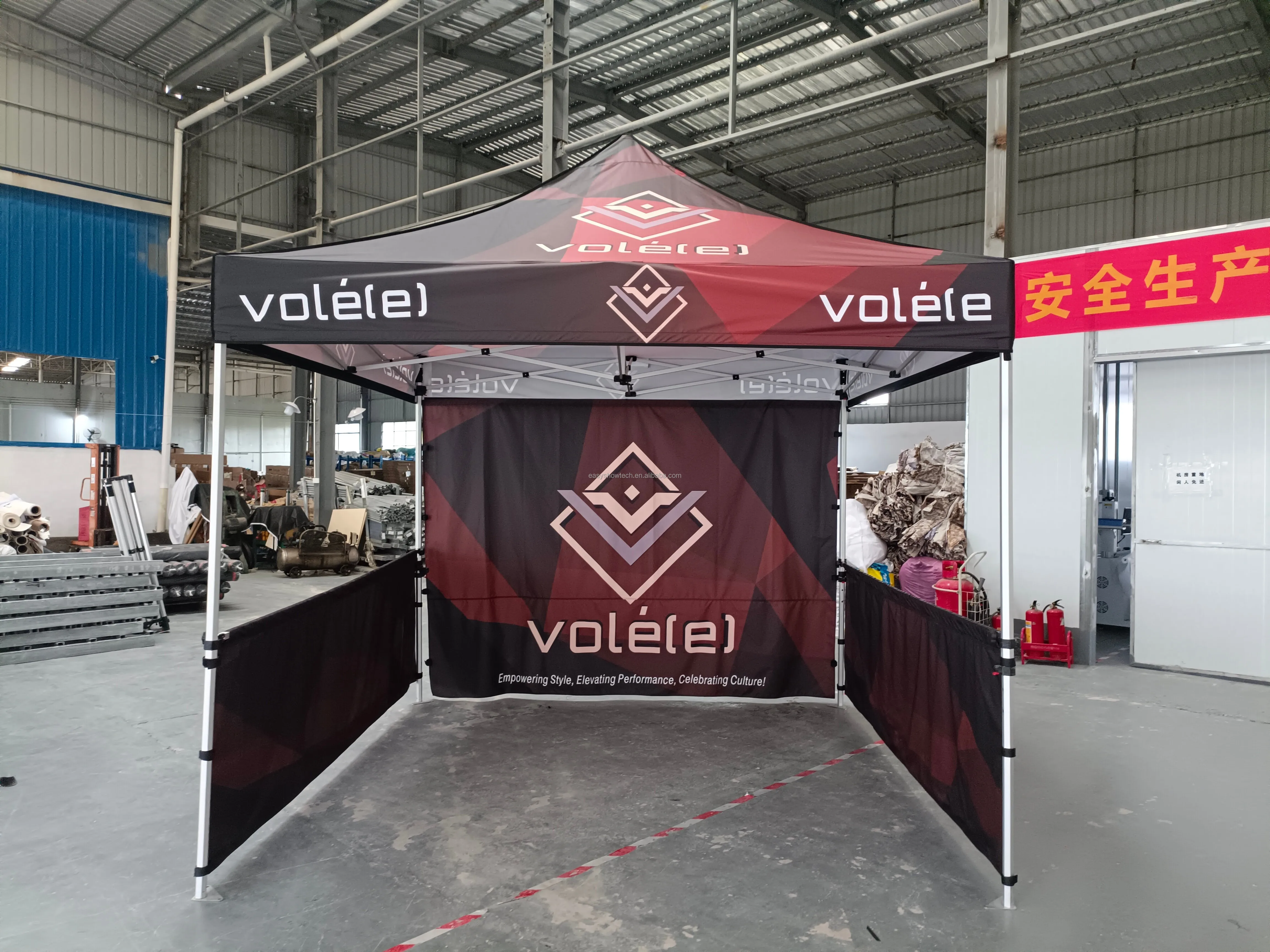Wholesale 10ft Outdoor Advertising Tent Waterproof Four-Legged Folding Canopy with Print Ground Stall Umbrella Stall Canopy