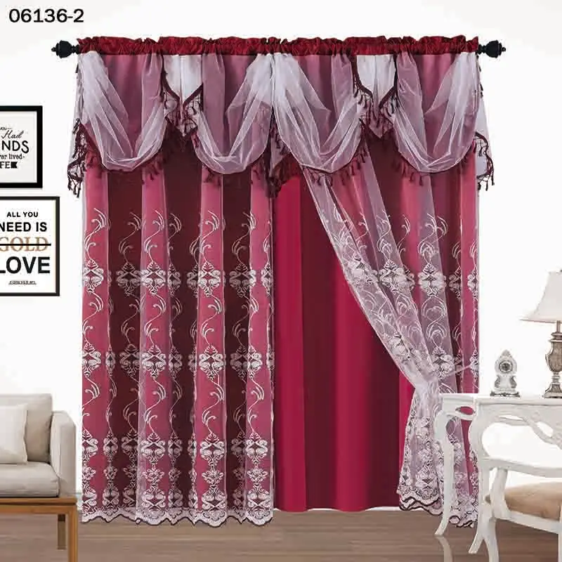 100 Polyester Jacquard Curtains Dividers Space Privacy Clinic Finished Curtains Accessories Living Room