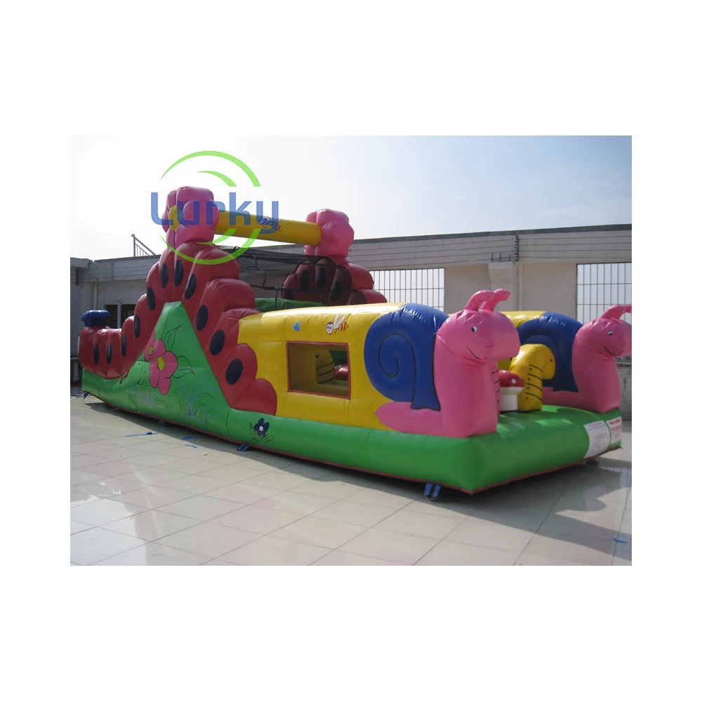 Funny Theme Park Inflatable Bouncy Obstacle Commercial Children  Cartoon Jumping Bounce House For Sale