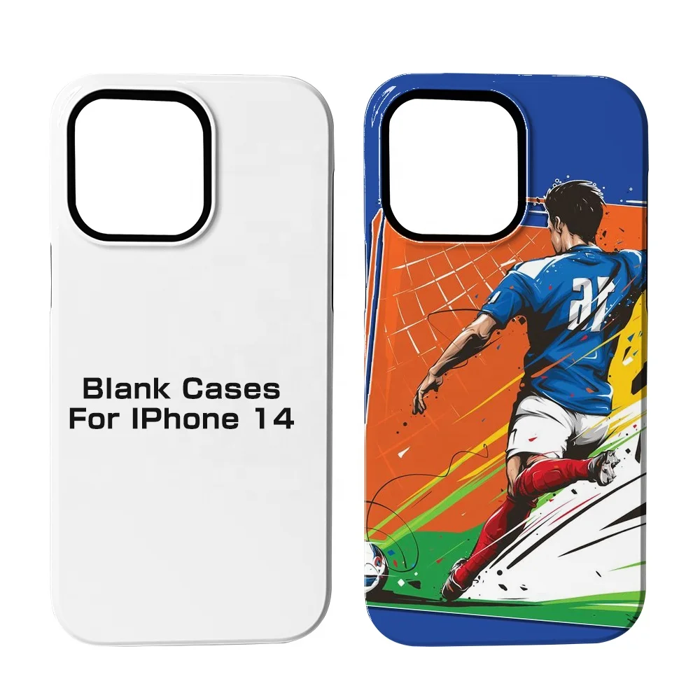 Kingsub Sublimation Phone Cases Wholesale Coated 2 in 1 Shockproof Blank Protective Sublimation Phone Cases For Iphone 14 Series