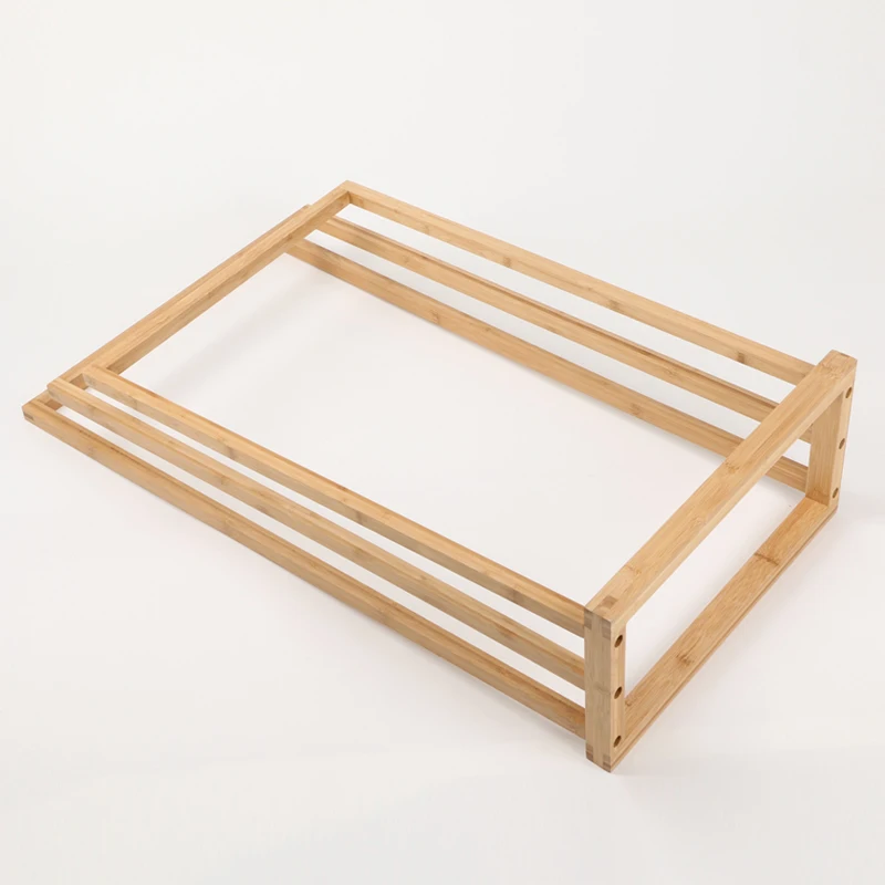 Chinese manufacturer removable free standing no easy to deformation bamboo 3 hand towel rack