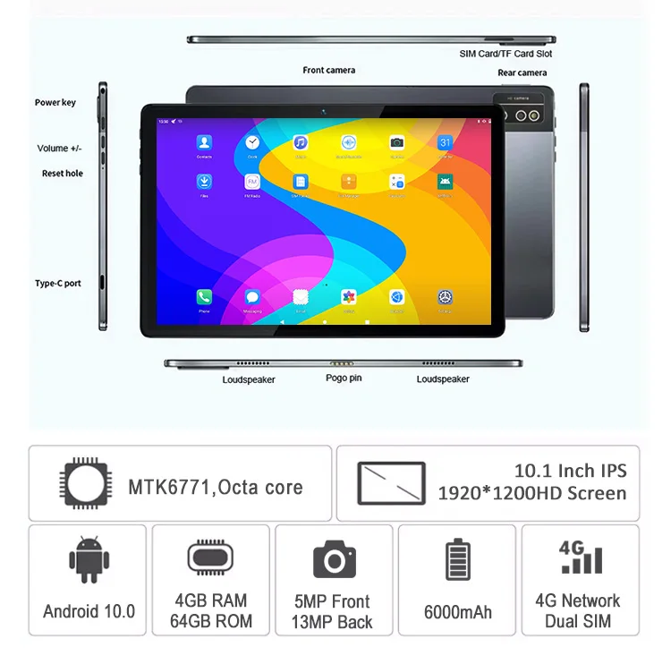 10 inch android tablet mt6771smart home tablet cheap 4GB 64GB android tablet 4g 10 inch with sim card pc