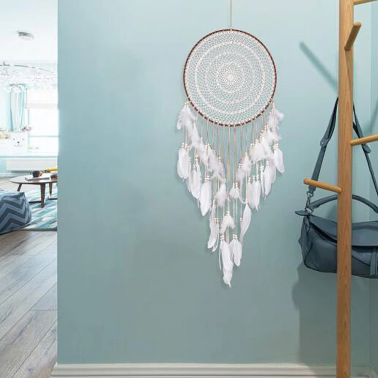 Hot Selling Dream Catcher Handmade Feathers Wedding Decor Wall hanging Large Wall Hanging Indian Feathers Big Dream Catcher