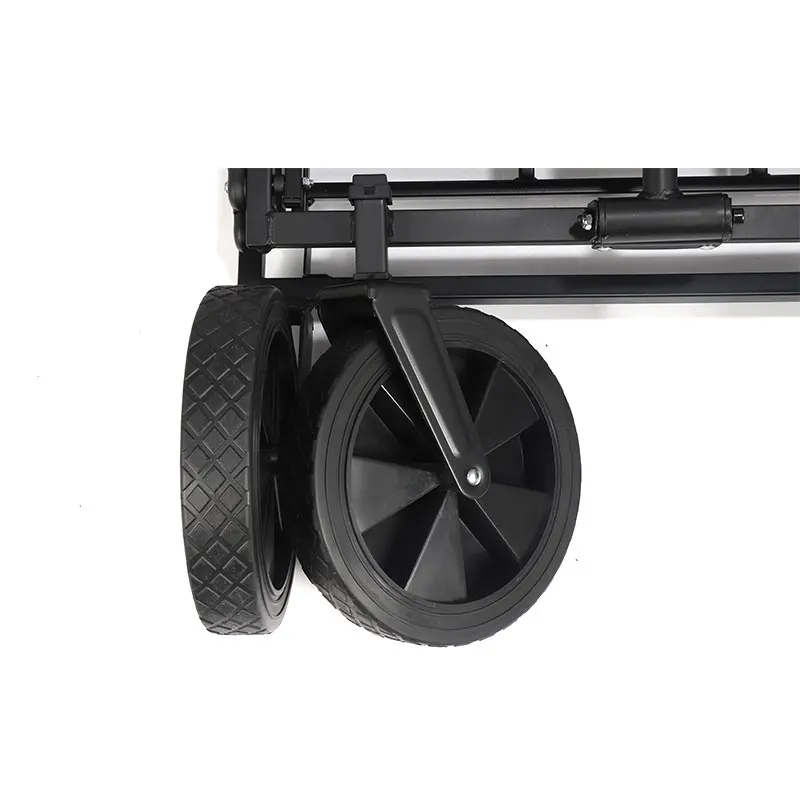 8 Inch Narrow Wheel Outdoor 4 Wheels Collapsible Cart  Folding Wagon