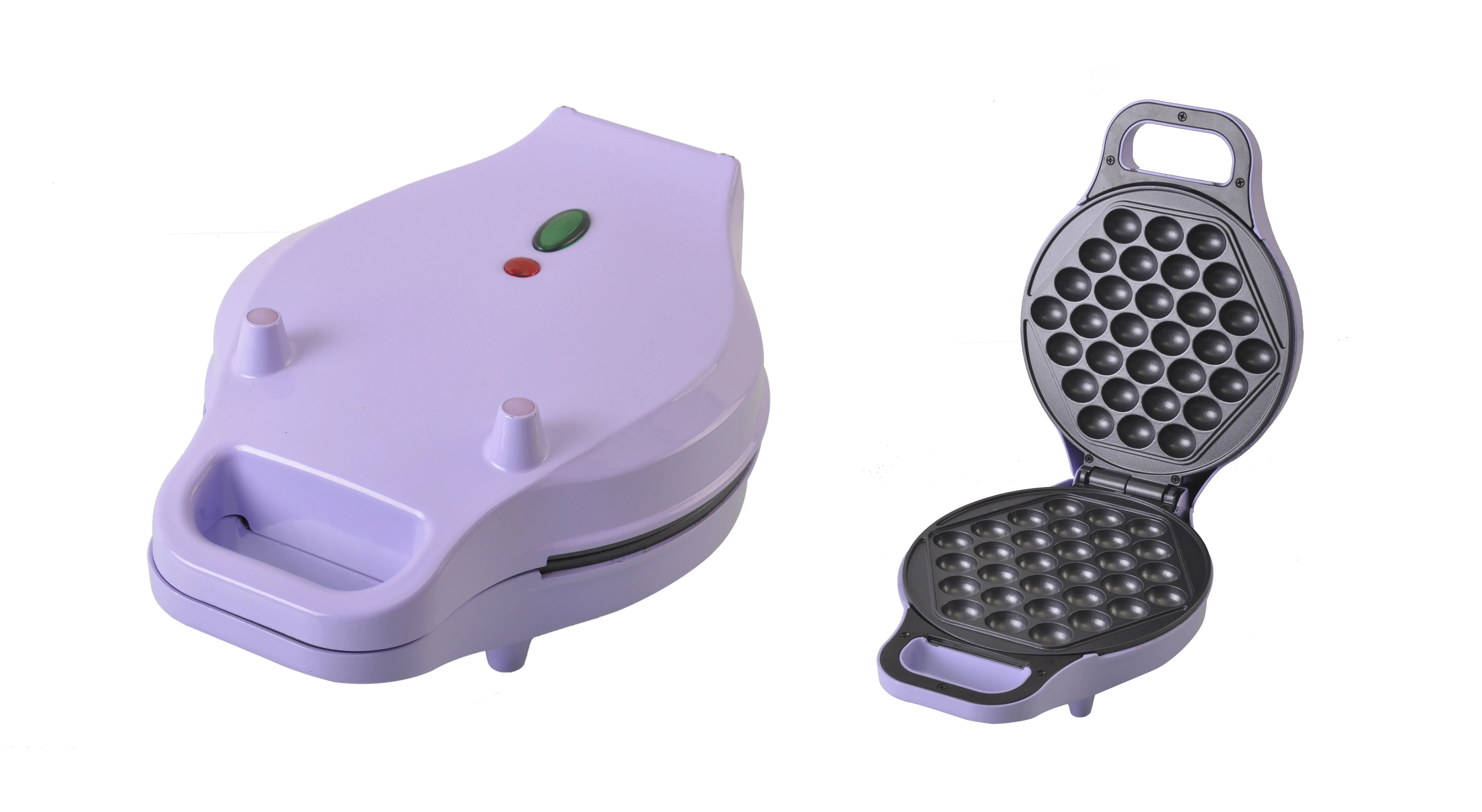 Electric Rotary Mini  Egg Waffle Maker Bubble Waffle Maker with 6 optional plates