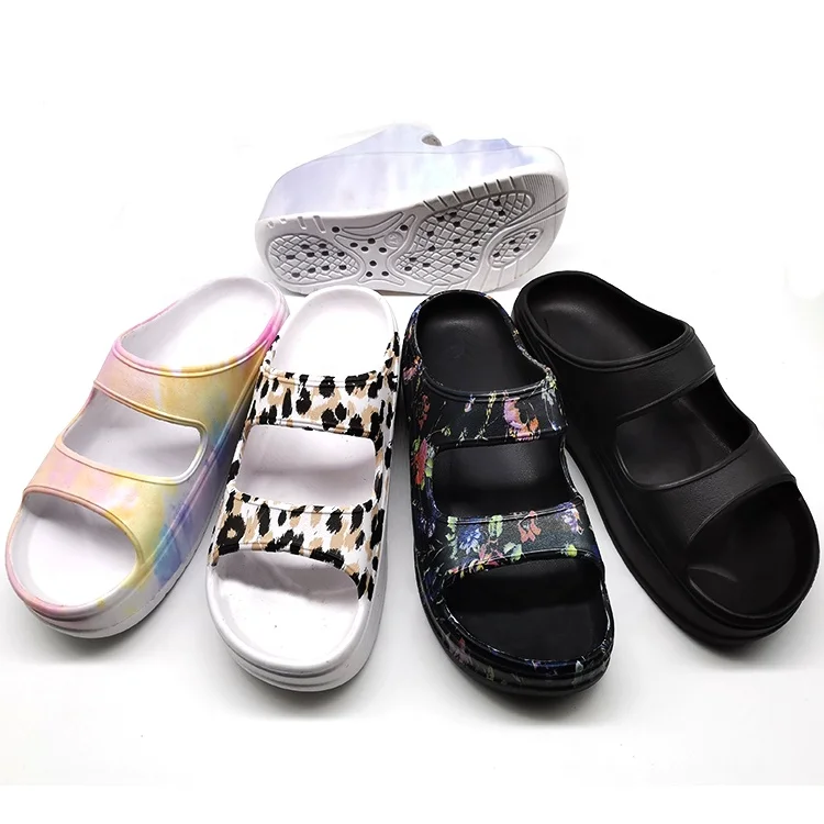 Colorful printing women slippers slides new trends fancy high-heel ladies slipper grate quality customized slipper for woman