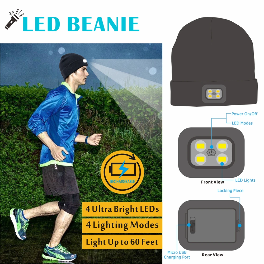 AC earphone hat Headphone blue tooth hat, winter hat beanie with wireless music cap and LED light