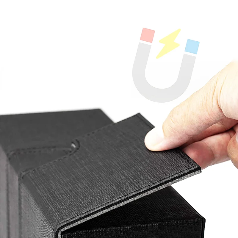 Large Capacity Card Storage Box Magnetic Three Drawer Card Box