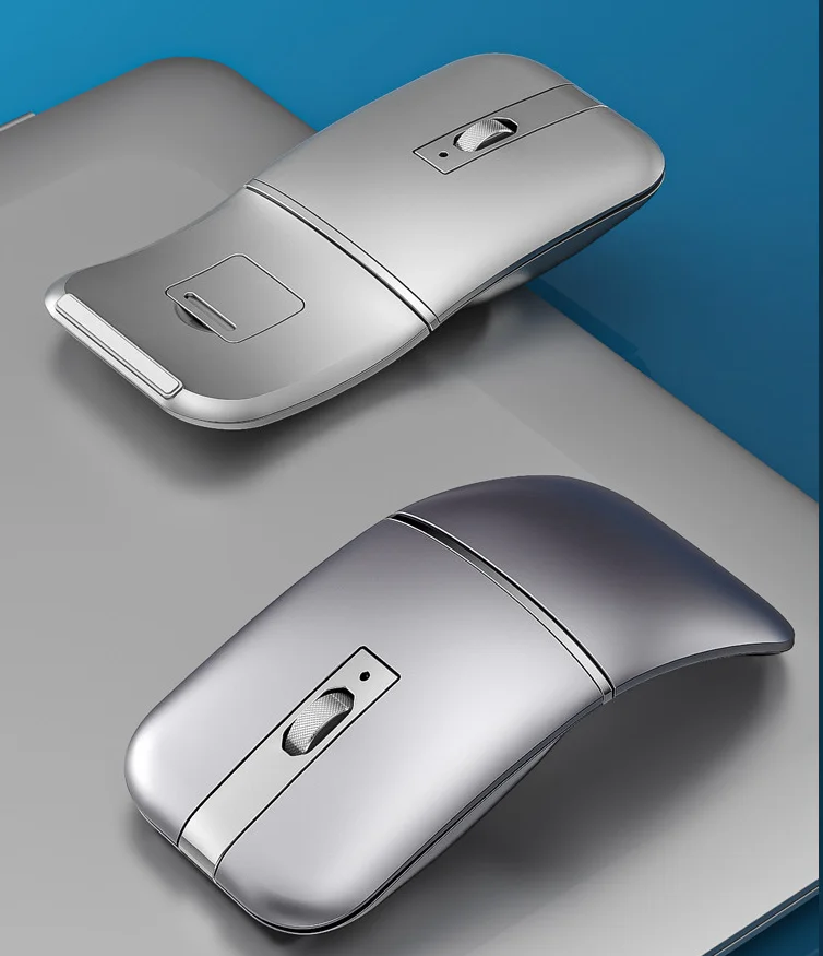 2021 hot-sell foldable wireless mouse folding wireless mouse office lightweight portable laptop wireless fold dual-mode mouse