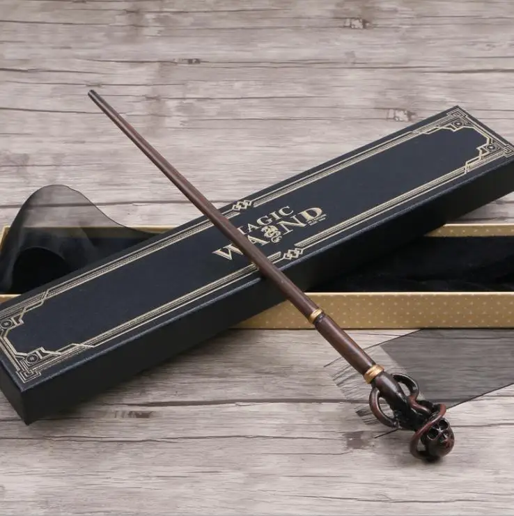 Harry Wands Colsplay Metal/Iron Core Dumbledore Magical Wand Varinhas Kid Magic Wand With Box with Gift Harry Prop
