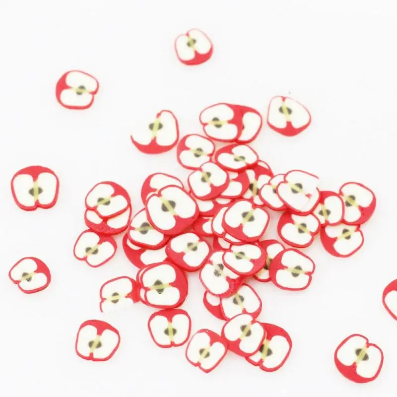 Soft Hot 3D Fruit Slices Polymer Clay Sprinkles For DIY Nail Art Decorations Scrapbooking Phone Cake Accessories