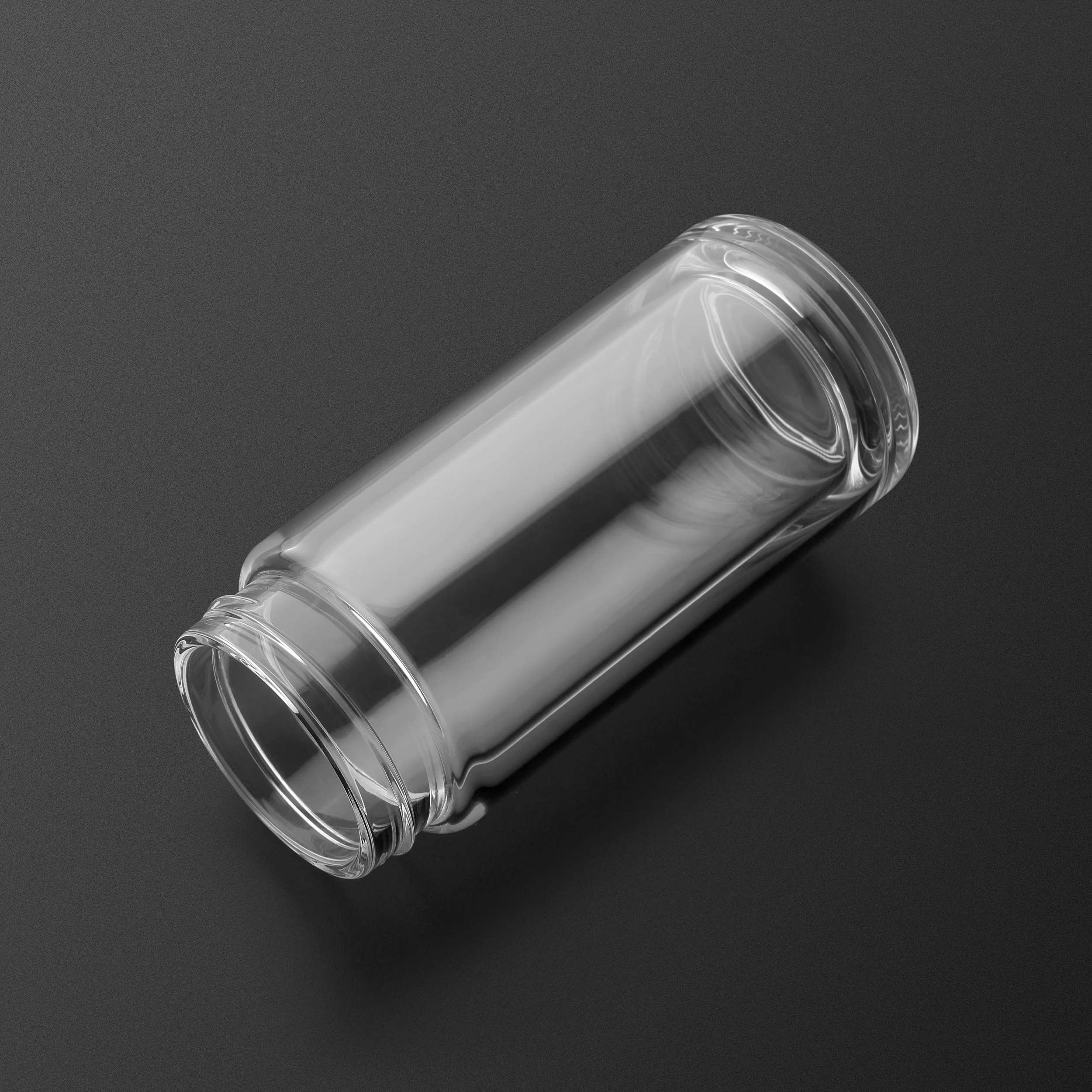 Portable glass tea cup with stainless steel strainer double wall glass tumbler