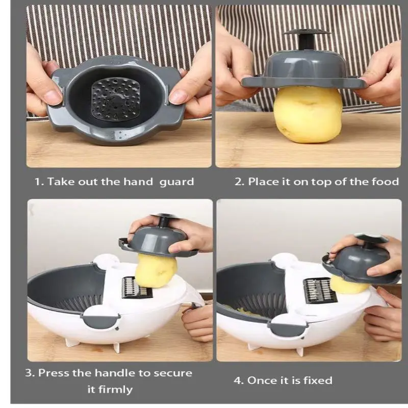 Customized  kitchen home multi Stainless Steel Accessories chopper Vegetable cutting tool fruit cutter Slicer set