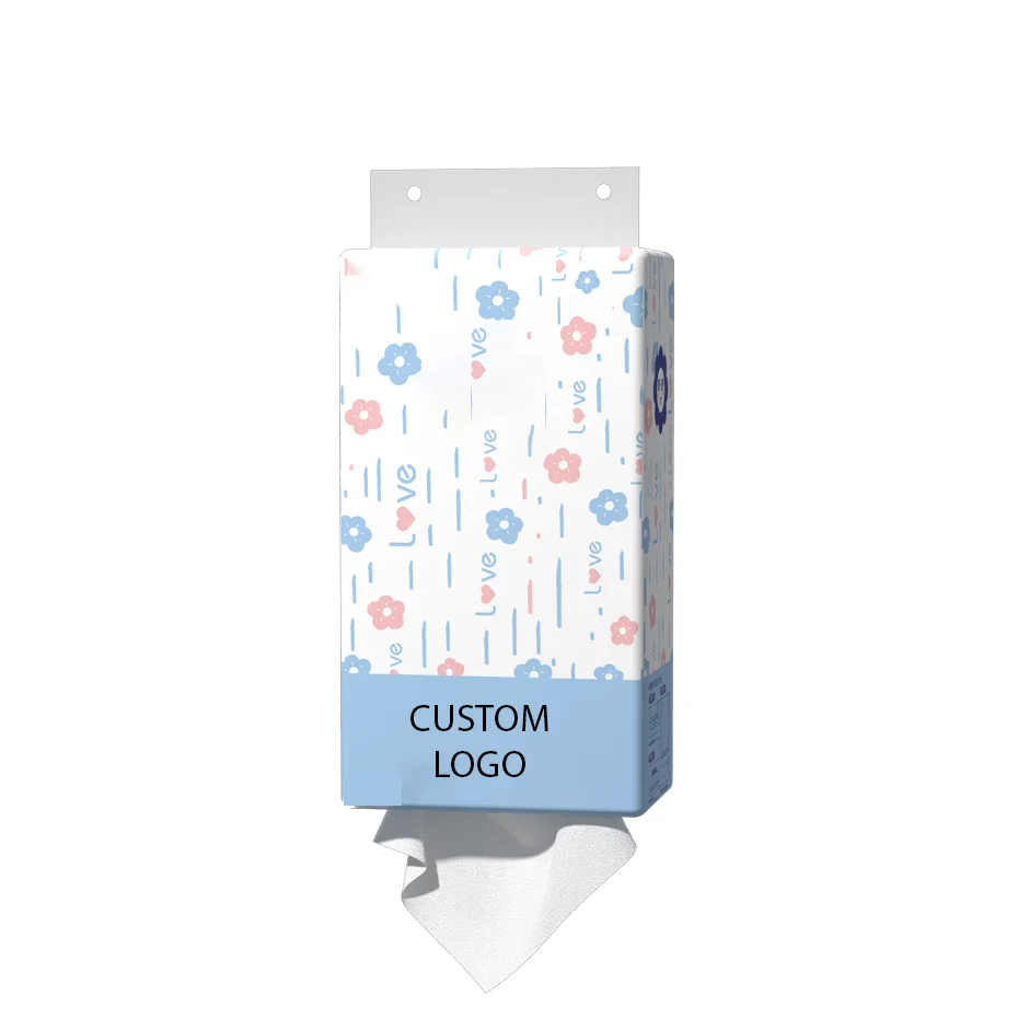 Customized a large package of household affordable wall hanging extract virgin wood pulp facial custom tissue