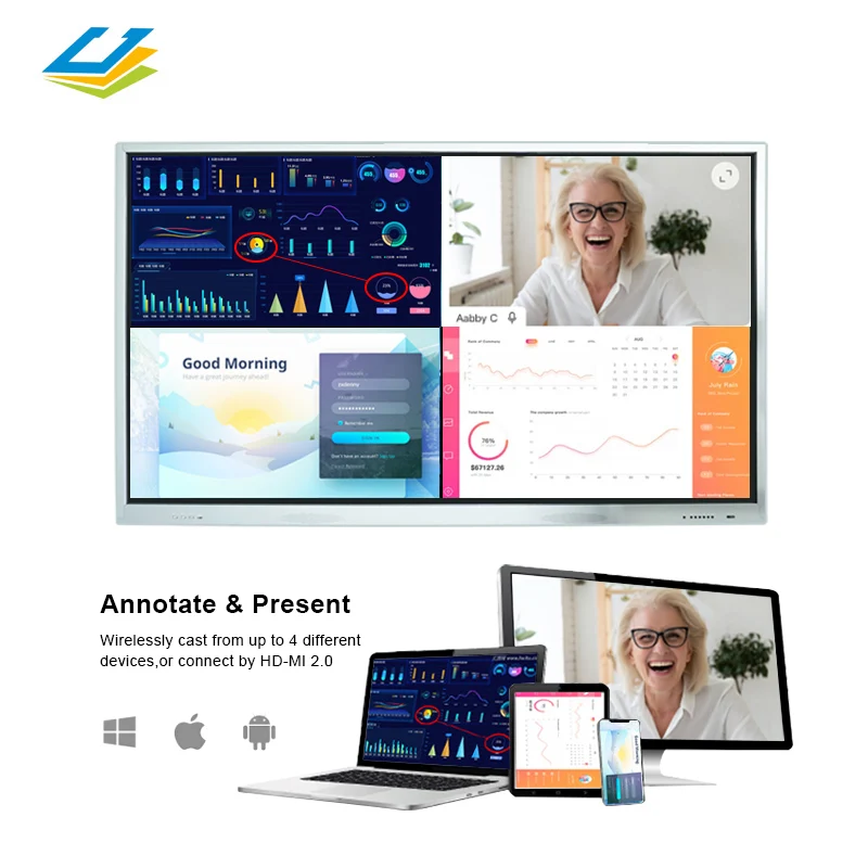 70inch multi-touch smart screen tv interactive 10points infrared interactive whiteboard games led display panel for preschool