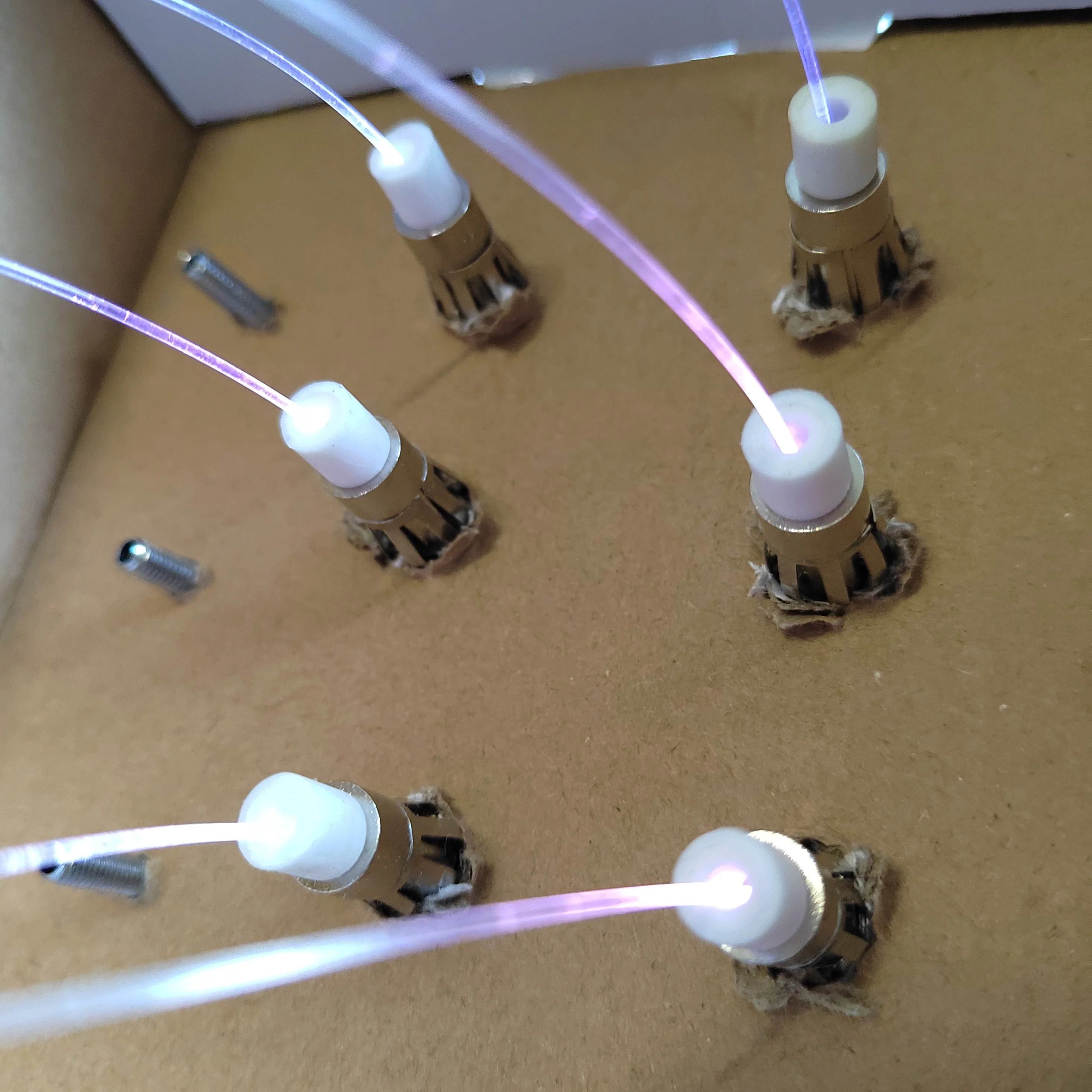 Various shape hotel luxury Crystal stainless steel fiber optic end pieces for ceiling lighting