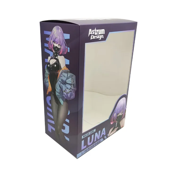 Free Custom Logo Vendor Anime Figure Paper Box Packaging Garage Kit Paper Box With Pvc Window