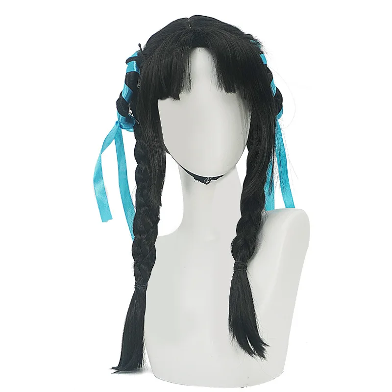Wholesale synthetic cosplay wig Chinese Style braiding yong girl hairpiece human hair wigs for Halloween decor