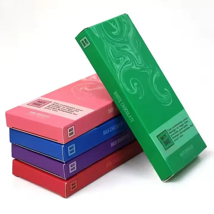 Luxury Custom Printed Design Retail Display Paper Box Candy Snack Food Mushroom Chocolate Bar Packaging Boxes With Logo
