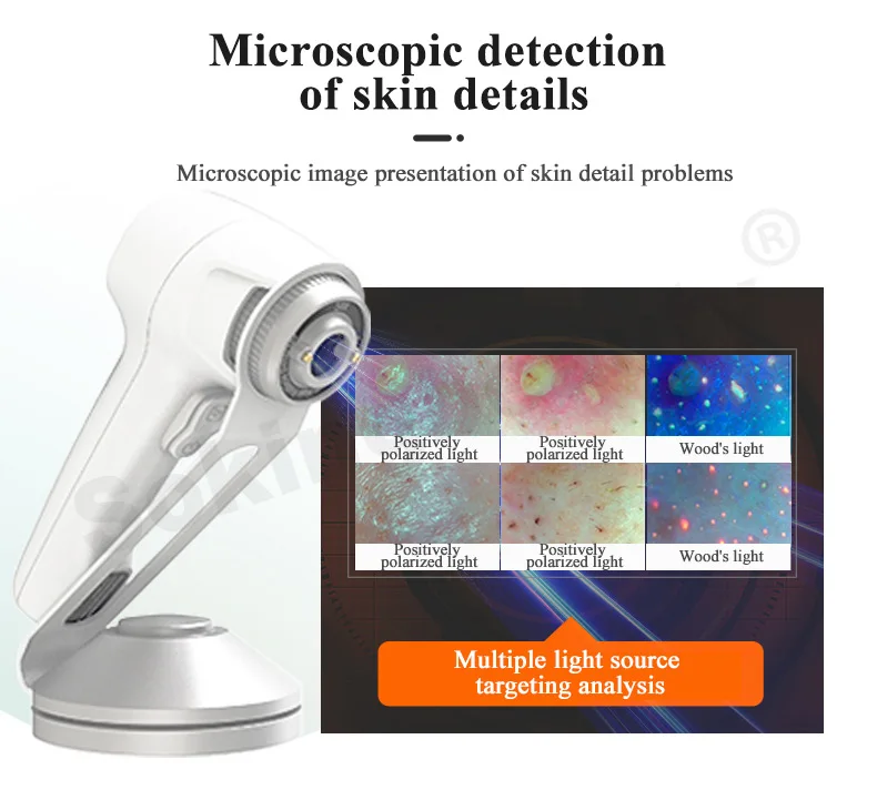 portable 3d AI face skin Diagnostics analyzer facial Tester scanner magic face mirror device skin analysis machine skin analyzer