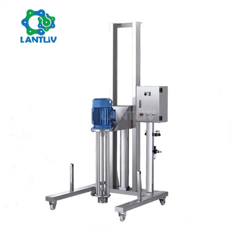 5.5kw Movable Electric or Pneumatic Lifting High Shear Mixer Cosmetic Cream Homogenizing Emulsifying Machine