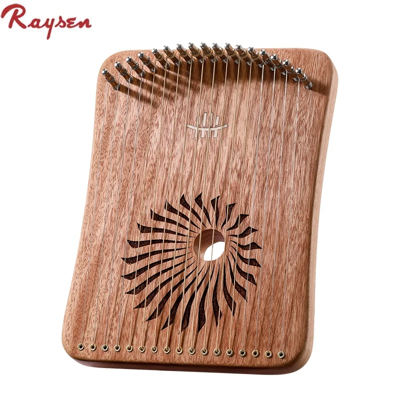 New design kalyre two rows harpikas 17 key rosewood combine kalimba lyre harp