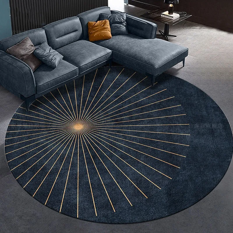 Office computer E-sports swivel chair study floor mat light luxury round super soft carpet