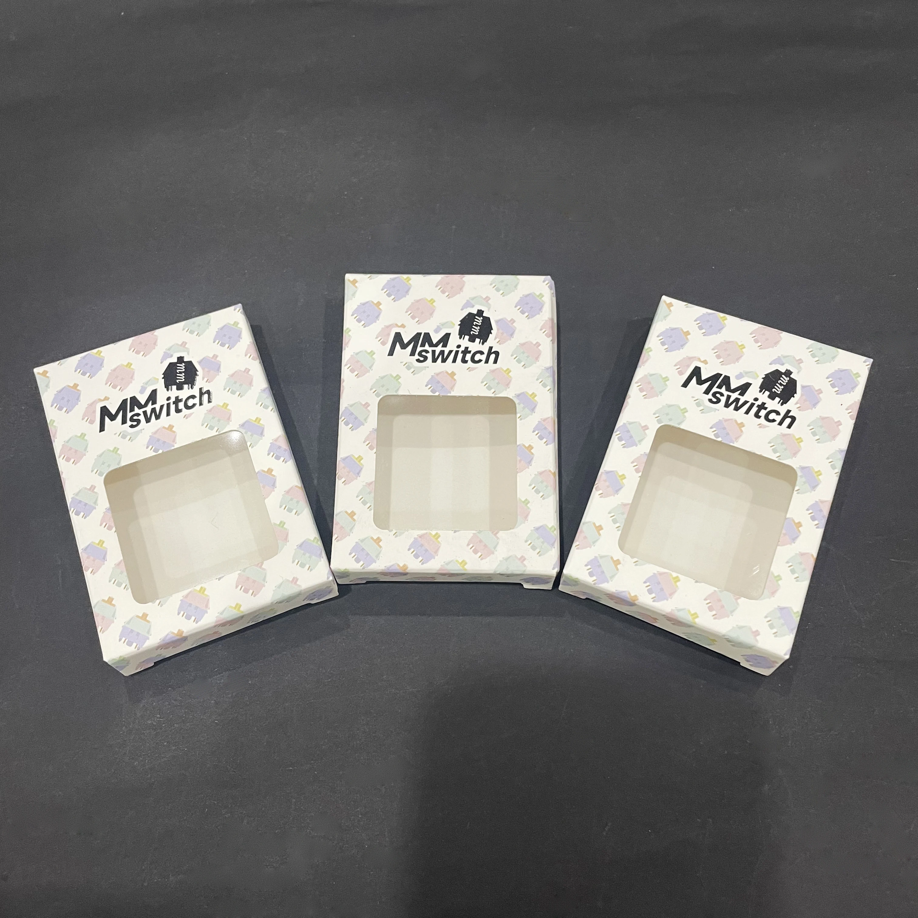 Custom logo carton Gift box MM switch graphics card SIM card with plastic film window eco friendly