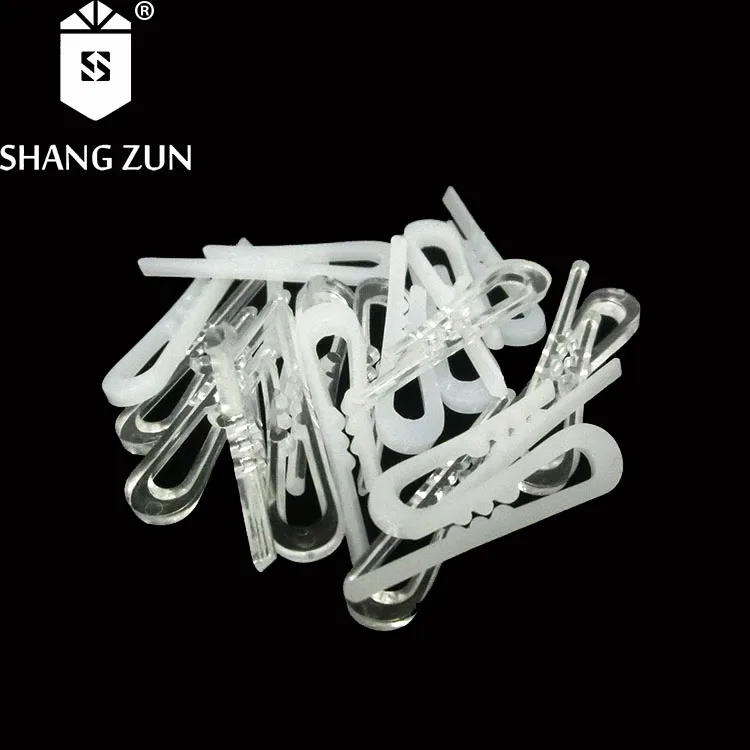 Manufacturer 4CM white plastic shirt clips for clothes transparent shirt folding clips garment packaging suspender clips