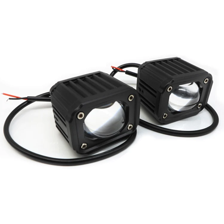 3' motorcycle led headlight lens led projector headlight focos led para led headlamp kits 6000k 3500k fog lights with flashing