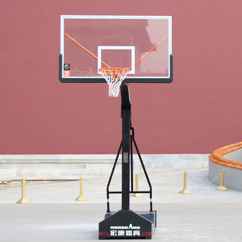 FIBA  APPROVED movable height adjustable foldable basketball hoop basketball training system basketball stand
