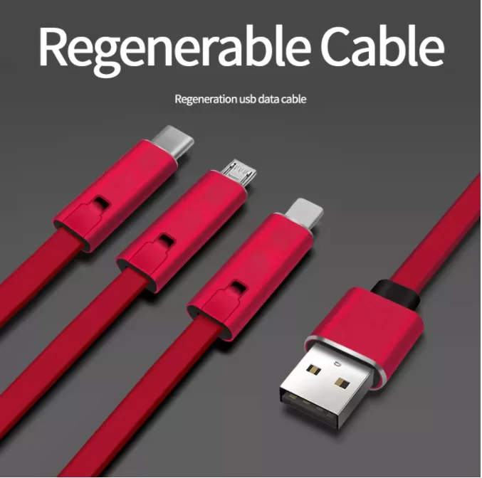 Fast Charging 1.5 Meter 2.1A Cutting Repairable Repair Usb Cable Regenerative Renewable Recycling Phone Data