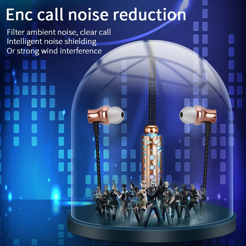 D5 Wireless Earplugs ENC Call Noise Reduction Game Two Headphones Can TWS Couples Connect to Listen to the Same Song