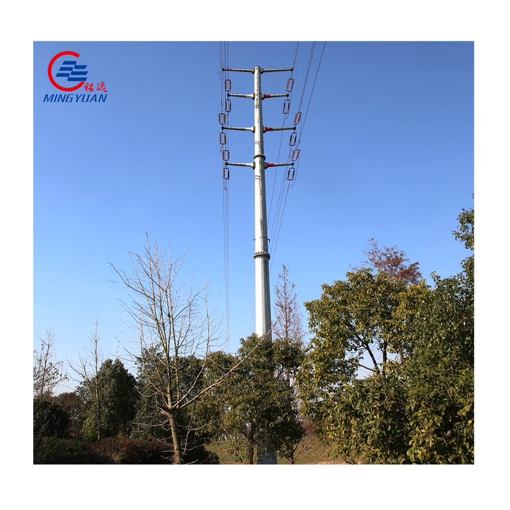 Hot Dip Galvanized Octagonal Electrical Steel poles Utility Poles