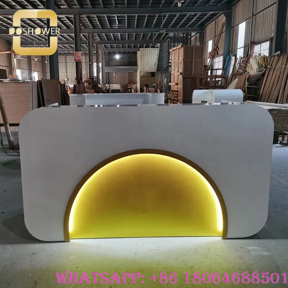 led lighting reception desk supplier of customized reception desk with beauty salon for salon furniture reception desk package