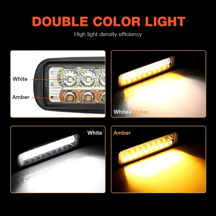 12v 24v 36v 54w car truck led work lights 2colors car off road light bar running light work lamp