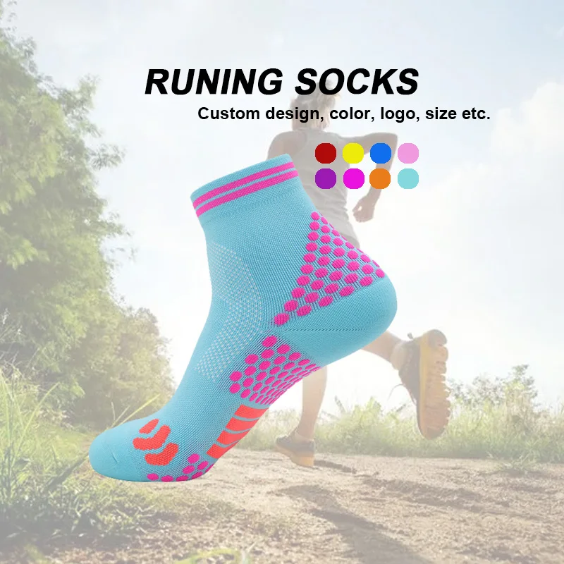Whosale Customized Trend Couple Absorb Sweat Breathable Cushioned Low Cut Ankle Cushion Elastic Polyester Running Athletic Socks