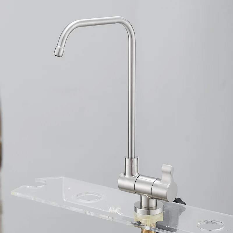 High Quality Household Brass Rotate Cold Water single lever Gray Painting Drinking Water Filtered Kitchen sink Faucet