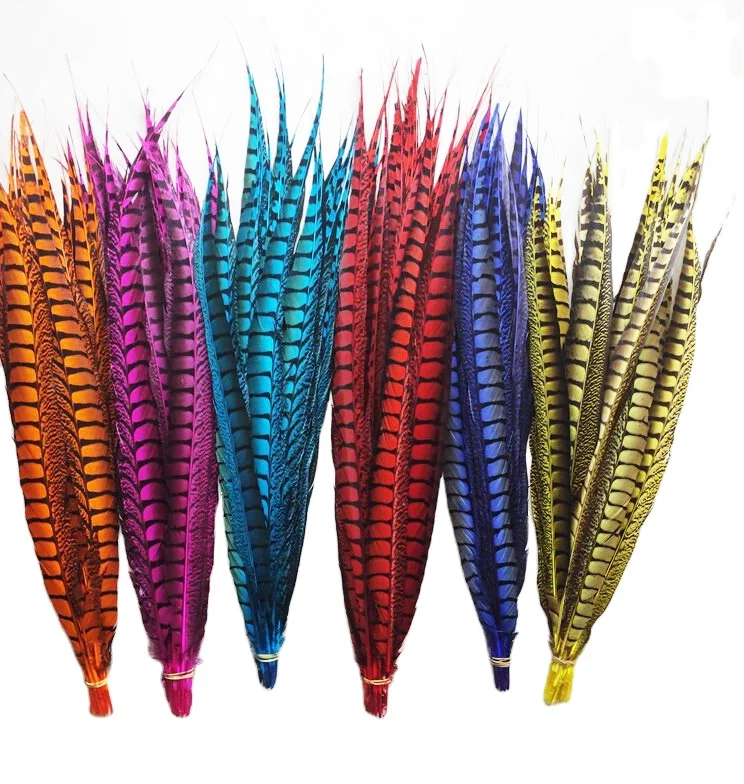 35-40 дюймов окрашенные непосредственно красочные длинные женские перья Амхерст Фазан в центре перьев plumas de faisan