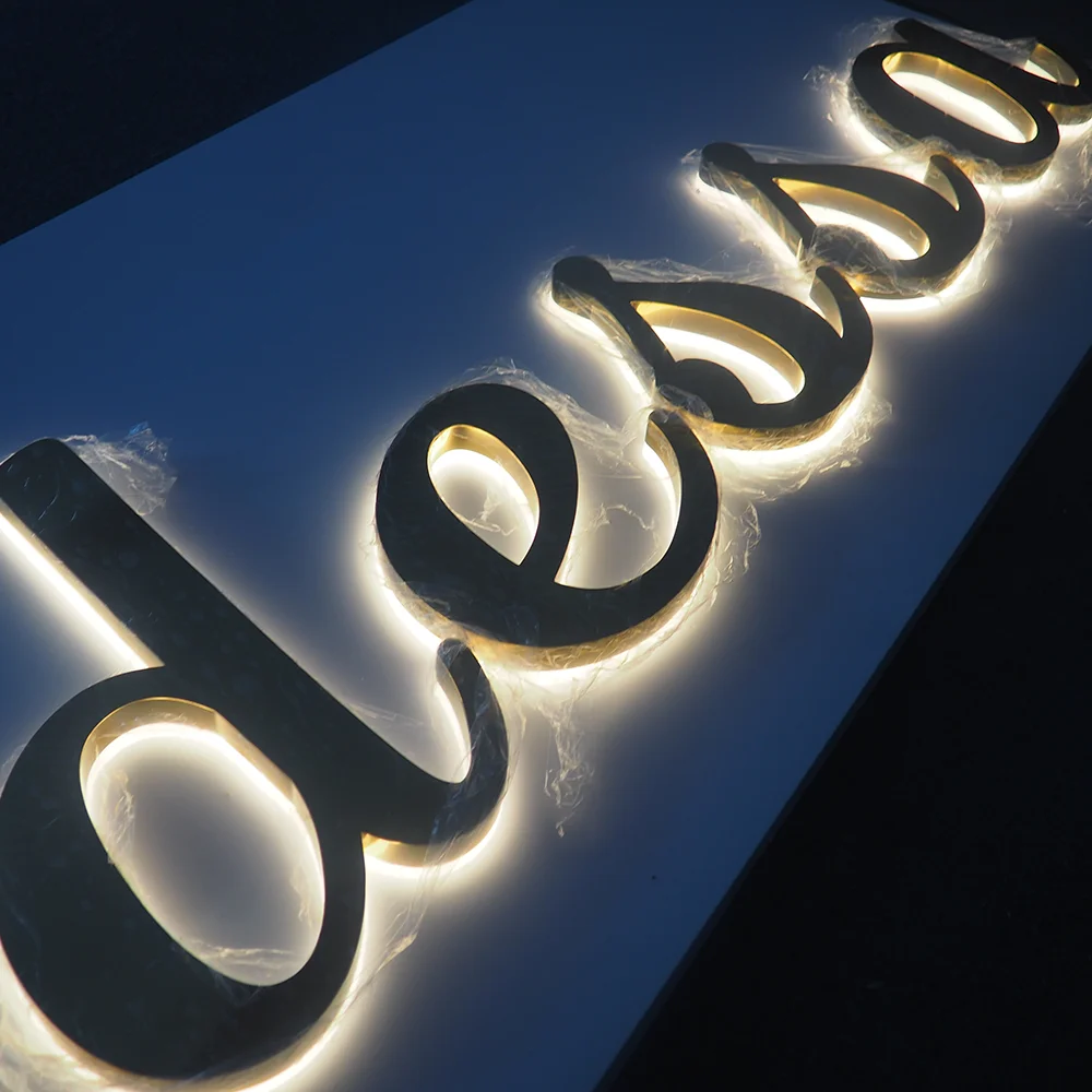 IKE пользовательские с подсветкой 3d led канал письмо знак магазина Логотип Знак