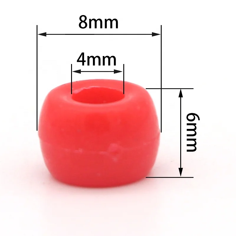 Wholesale 4*9mm Plastic Pony Beads Loose Large Hole Beads For Jewelry Making DIY Toy