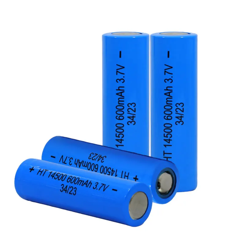 Factory Wholesale 14500 Lithium ion Battery Rechargeable 14500 600mAH 3.7V Cylindrical Li ion Cell Battery Cells