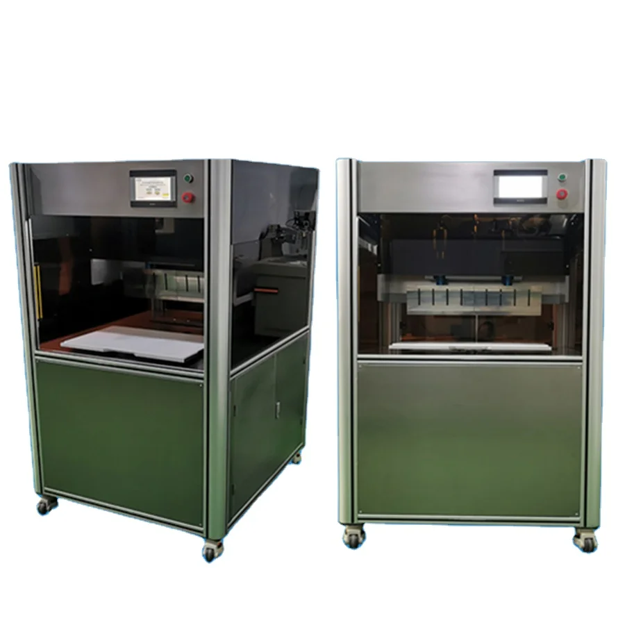 
ultrasonic dough slitting machine features one cutting station for inline slicing of fresh sheet or round cake products 