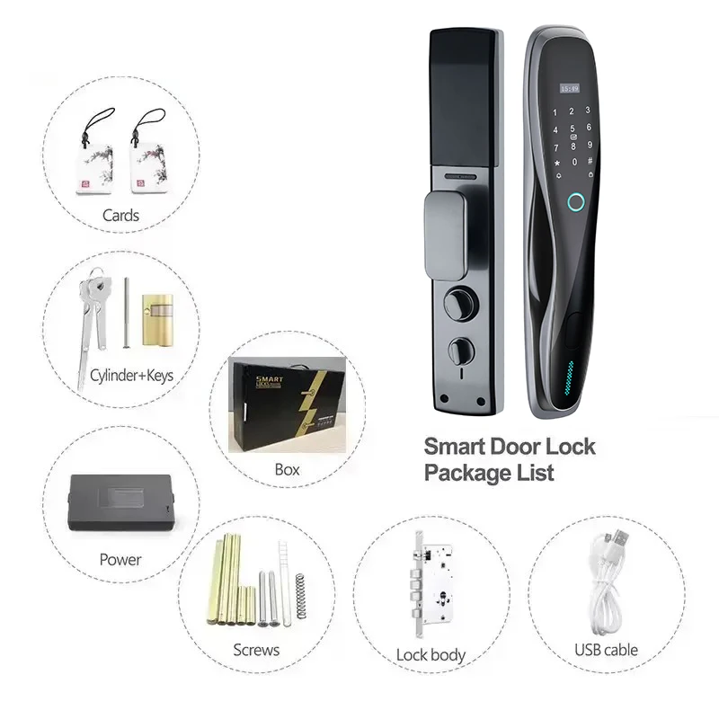 TYSH Tuya Smart Lock Automatic Home Electronic Locks Remote App Control Wifi Fingerprint Lock