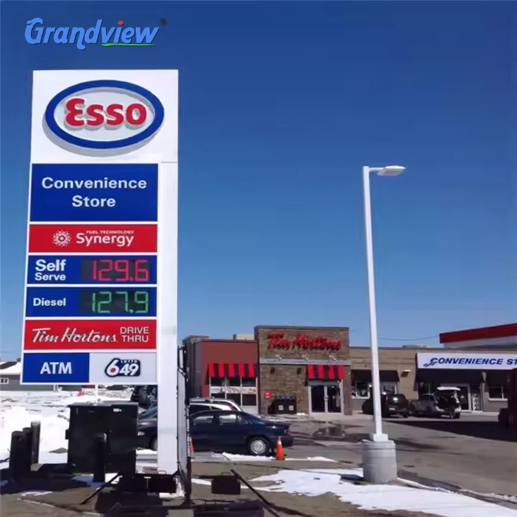 Manufacturer Price Illuminated 3D Outdoor Direction Led Signage Totem Signs large aluminium Pylon Sign For Hotel shopping mall