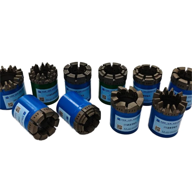 High Quality Turbo Type Impregnated Diamond Core Bit HQ NQ Carbon Steel Forged Tool for Ore Mining Rock & Well Drilling