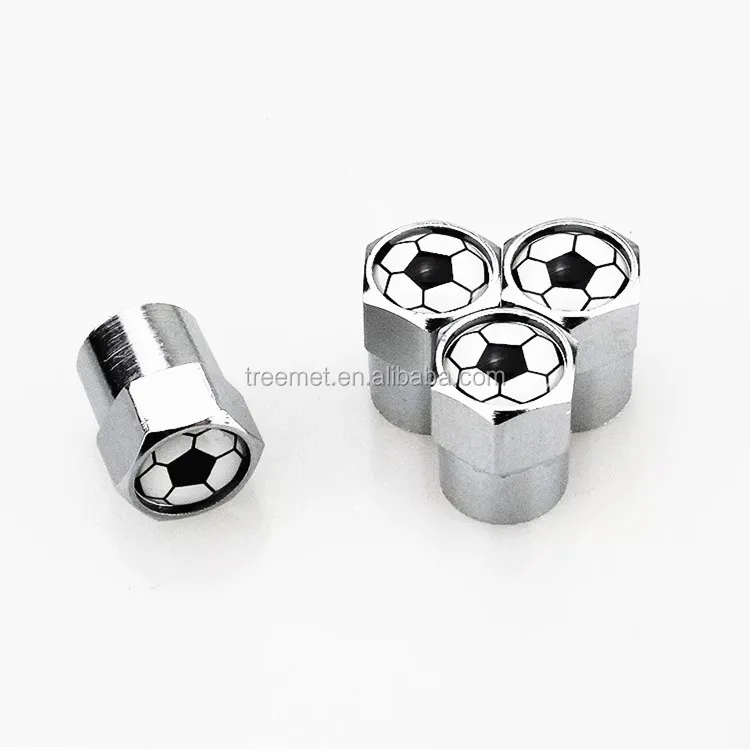 
4Pcs Silver Metal Car Wheel Tire Air Valve Caps Stem Cover with Color Brand Logo 