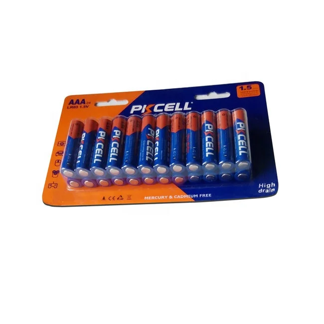 Dry cell alkaline AAA battery lr03 am4 for flash light wireless keyboard mouse