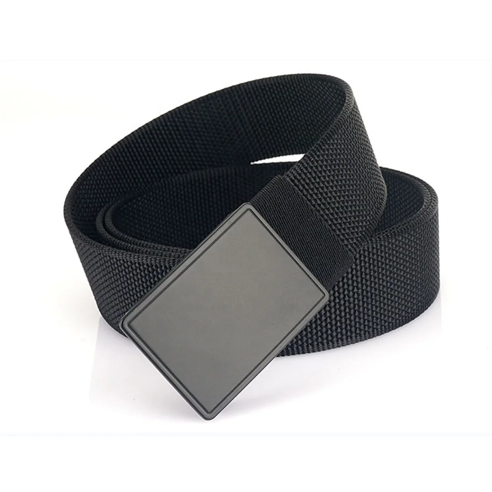 TUSHI Customized practical wear-resistant metal press button casual Pant straps zinc alloy metal automatic buckle tactical belt